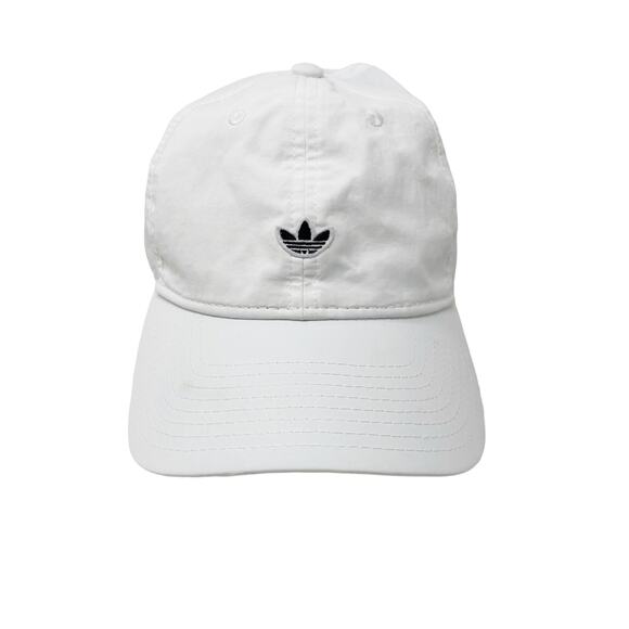 Adidas Womens White Black Relaxed Strap Back Hat Embroidered Logo Cap Adjustable - Picture 1 of 11